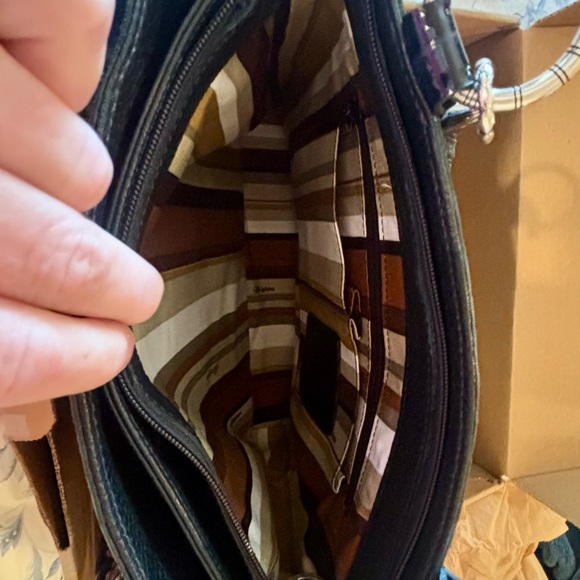 Brighton Navy and Silver Shoulder Bag